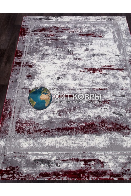 Турецкий ковер Satine 107 Серый-красный